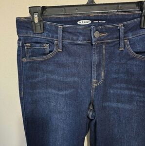 Old Navy Power Straight Mid Rise Darkwash Jeans NWOT 2
